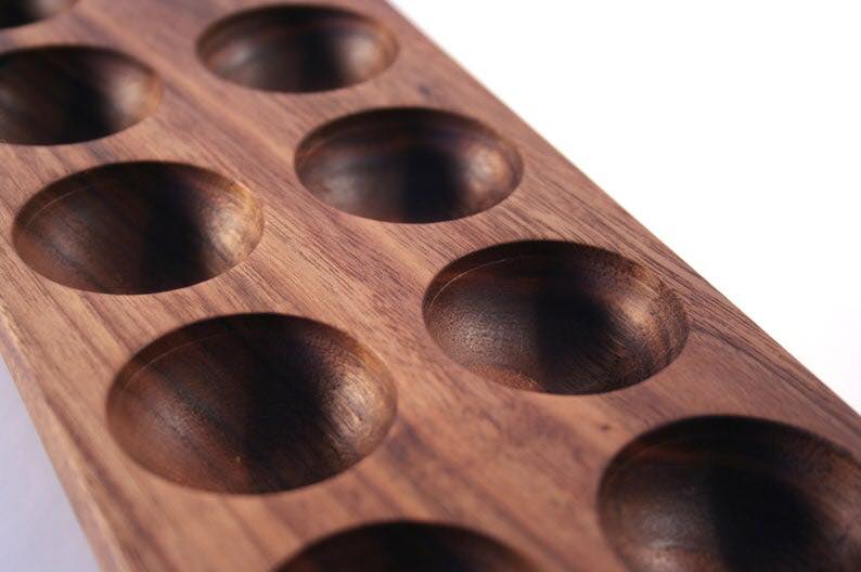 Mahogany Wooden Kitchen Egg Holder Tray - zeests.com - Best place for furniture, home decor and all you need