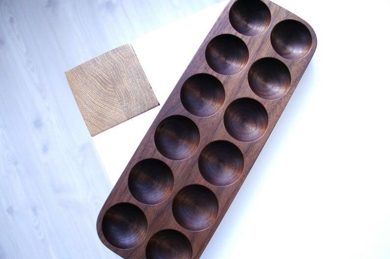 Mahogany Wooden Kitchen Egg Holder Tray - zeests.com - Best place for furniture, home decor and all you need