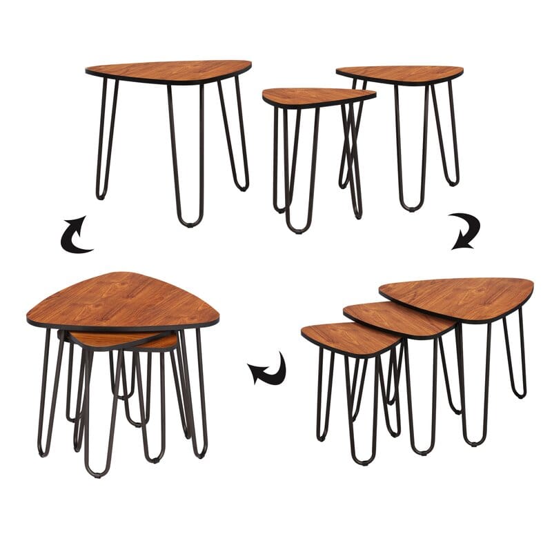 Retro Round set of 3 coffee table - zeests.com - Best place for furniture, home decor and all you need