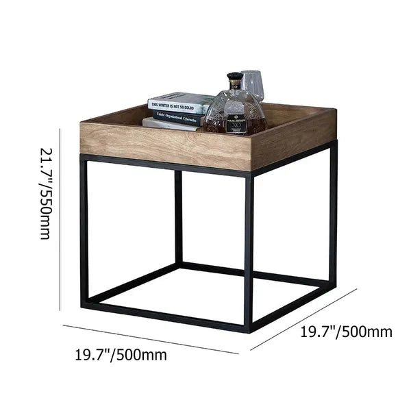Close end industrial tray side table - zeests.com - Best place for furniture, home decor and all you need