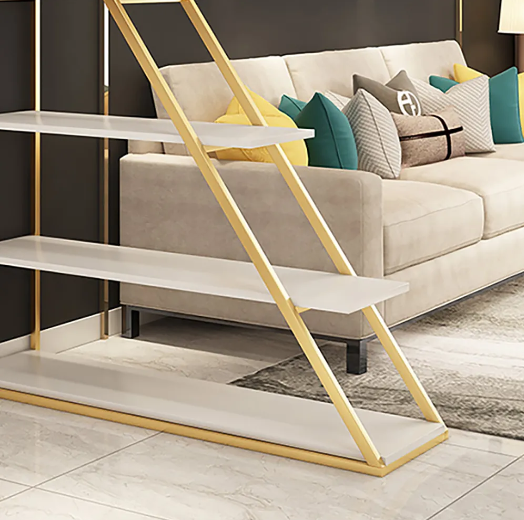 Half Pyramid Living Room Bookcase Storage Organizer Rack - zeests.com - Best place for furniture, home decor and all you need