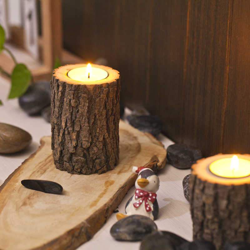 Wooden Log Candle Holders (3 Pcs) - zeests.com - Best place for furniture, home decor and all you need