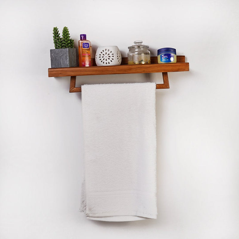Drifter Solid Wood Bathroom Floating Organizer Shelve Decor - zeests.com - Best place for furniture, home decor and all you need