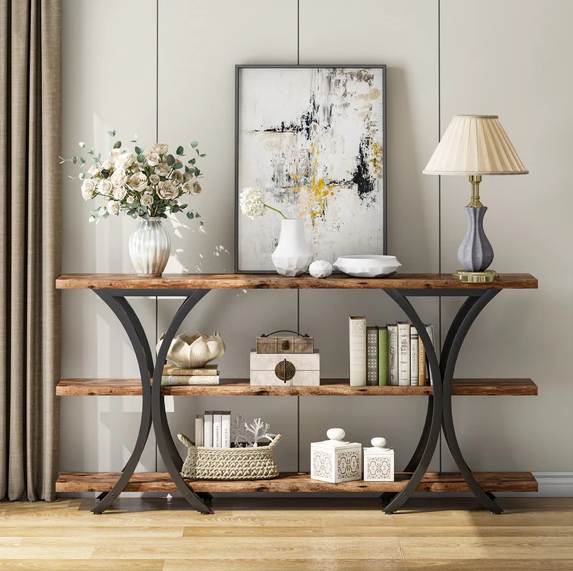 Vitrine Lounge Living Room Console Organizer Table - zeests.com - Best place for furniture, home decor and all you need