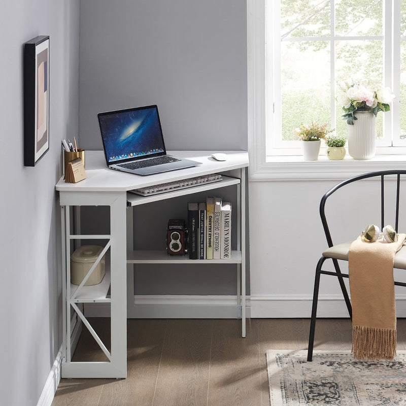 VECELO Corner Computer Desk Workstation Table for Home Office - zeests.com - Best place for furniture, home decor and all you need