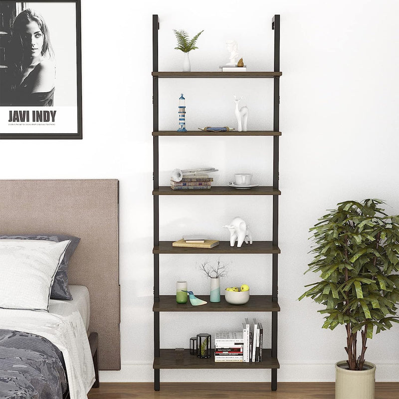 Open Tall Wall Mount Bookcase Standing Leaning Wall Shelves - zeests.com - Best place for furniture, home decor and all you need