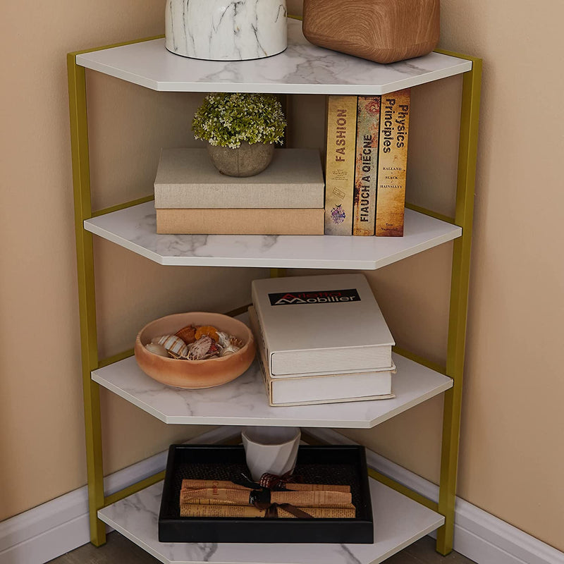 Banishe Corner Organizer Bookcase Storage Rack - zeests.com - Best place for furniture, home decor and all you need
