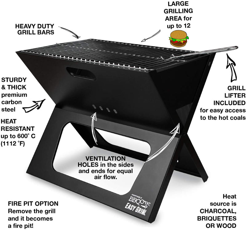 Portable BBQ Grill With Cooking Plate - zeests.com - Best place for furniture, home decor and all you need