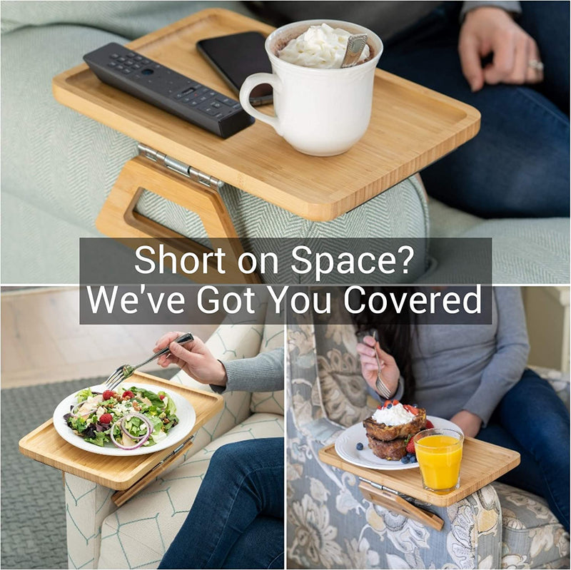 Couch Arm Tray Table, Portable Table and Side Tables for Small Spaces - zeests.com - Best place for furniture, home decor and all you need