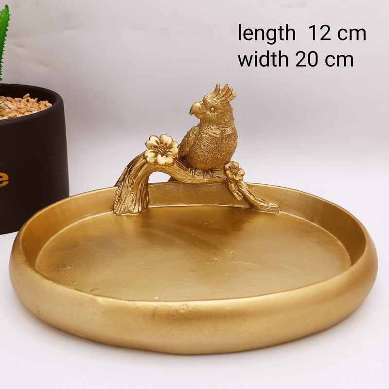Golden Ceramic Birdy Plate - zeests.com - Best place for furniture, home decor and all you need