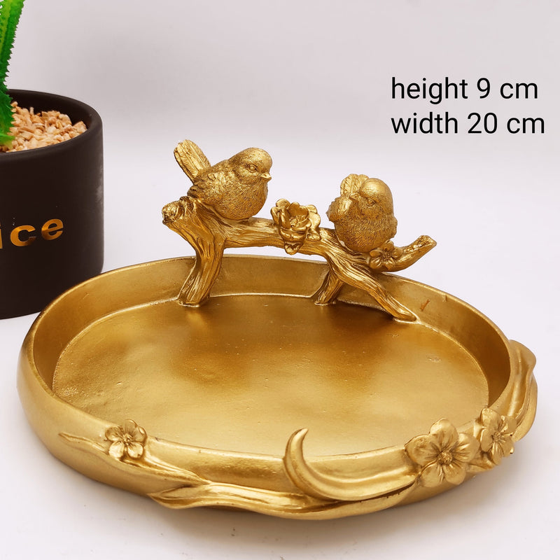 Golden Ceramic Birdy Plate - zeests.com - Best place for furniture, home decor and all you need