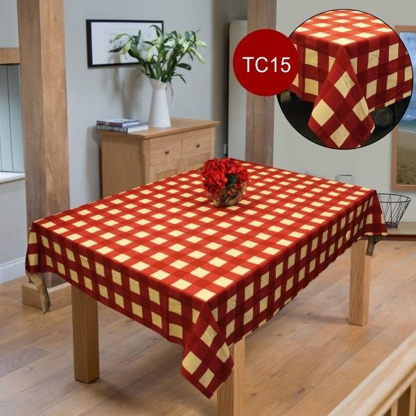 Cotton Duck Table Cover (In Check Design) - zeests.com - Best place for furniture, home decor and all you need