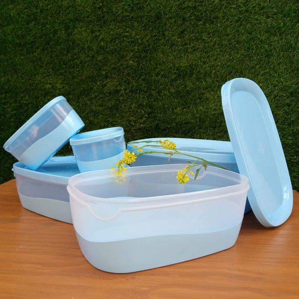 Square Edge Finished Food Containers (Pack of 5) - zeests.com - Best place for furniture, home decor and all you need