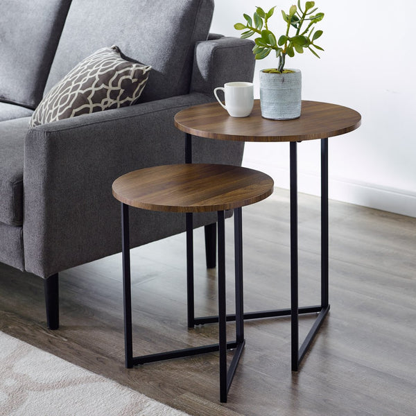 Round Metal Base Nesting side set - zeests.com - Best place for furniture, home decor and all you need