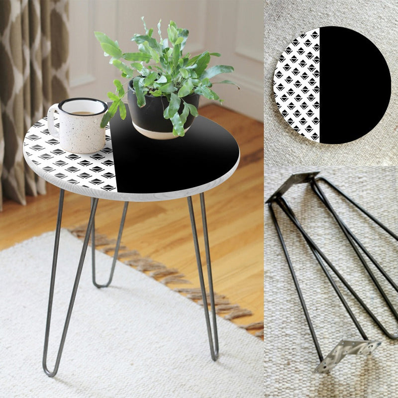 Damru Mist Living Coffee Lounge Center Side Hairpin Table - zeests.com - Best place for furniture, home decor and all you need