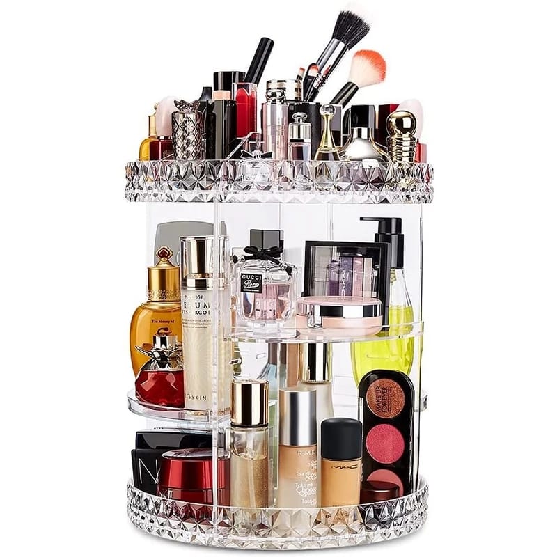 360 Transparent Cosmetics Box - zeests.com - Best place for furniture, home decor and all you need
