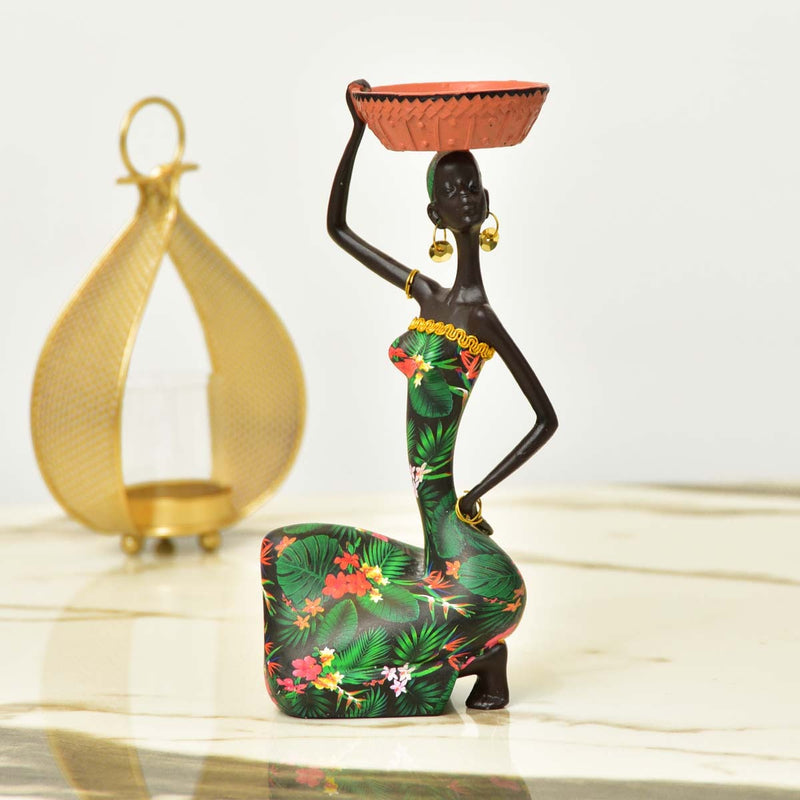 African Sitting Girl Decor - zeests.com - Best place for furniture, home decor and all you need