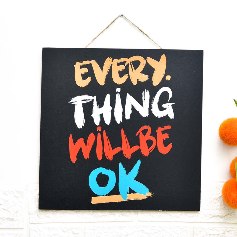 Wall "Everything OK" Caption Decor - zeests.com - Best place for furniture, home decor and all you need