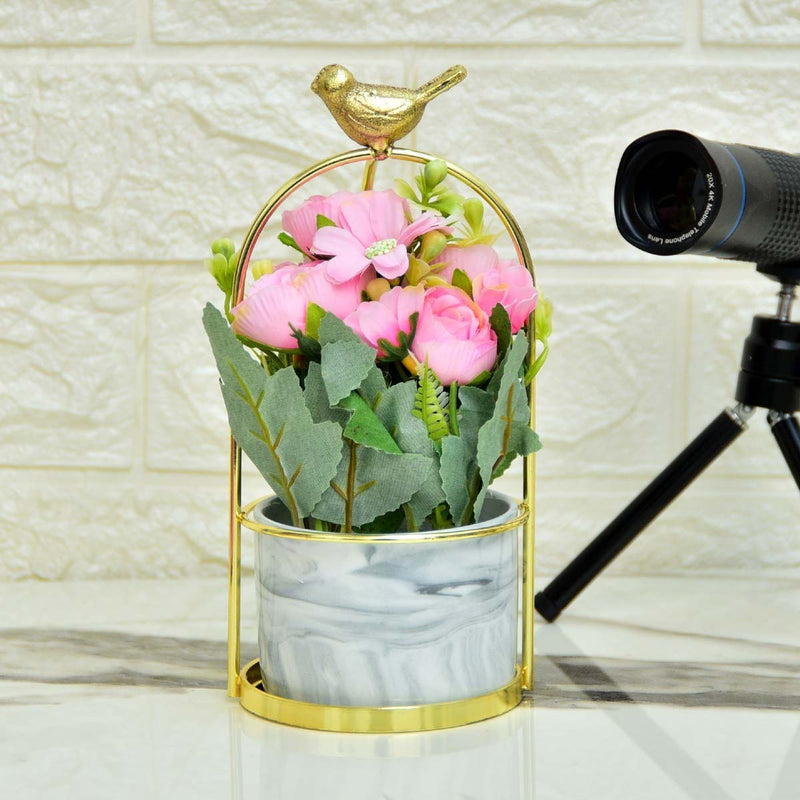 Floral White Flower Pot - zeests.com - Best place for furniture, home decor and all you need