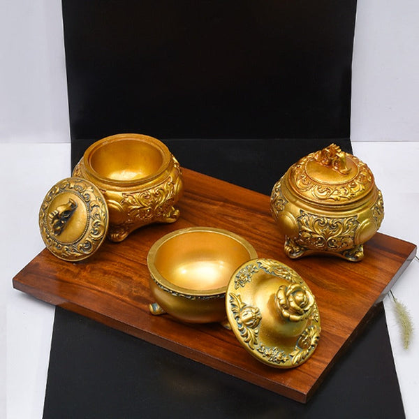 Antique Golden Storage Box - zeests.com - Best place for furniture, home decor and all you need