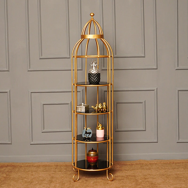 4 Layer Nordic Brass Cage Rack - zeests.com - Best place for furniture, home decor and all you need