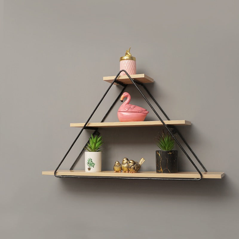 Chengxin Triangle Floating Wall Metal Organizer Shelve Decor - zeests.com - Best place for furniture, home decor and all you need