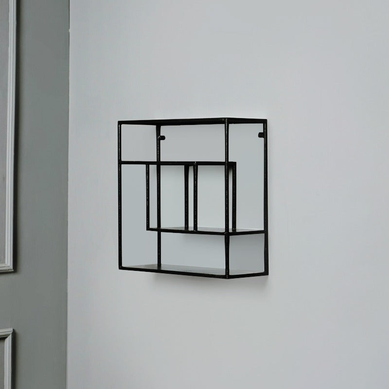 Wall-Mounted "Square Shaped" Floating Metal Storage Shelve Frame Decor - zeests.com - Best place for furniture, home decor and all you need