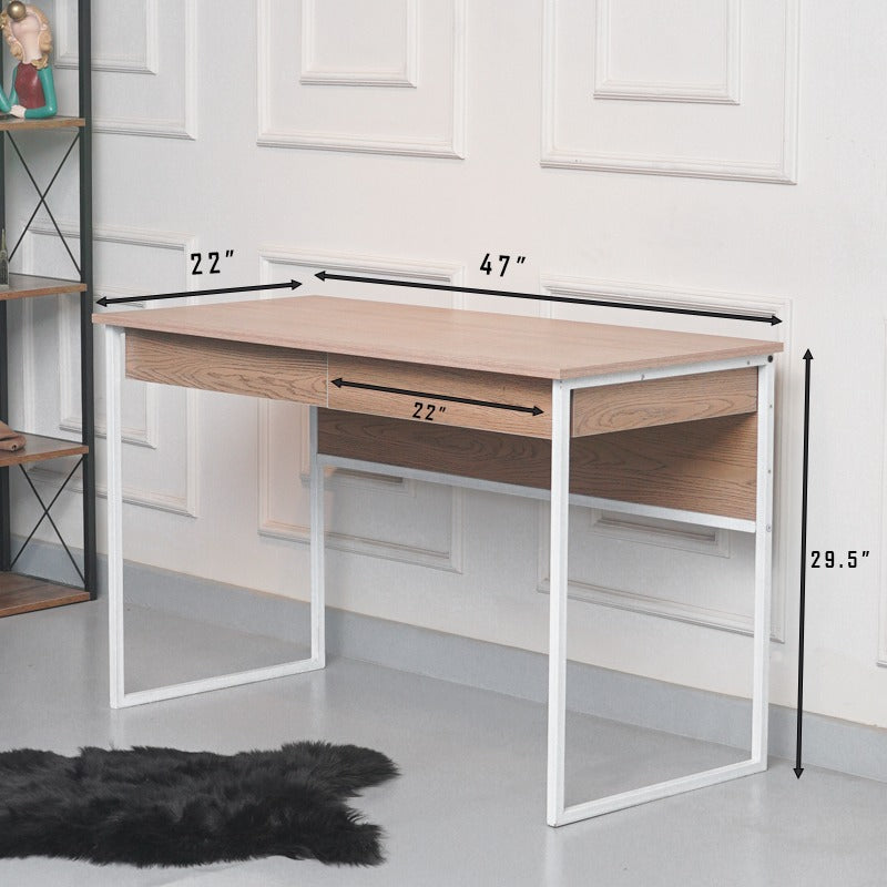 Xavius Wide Home Office Workstation Writing Organizer Desk Table - zeests.com - Best place for furniture, home decor and all you need