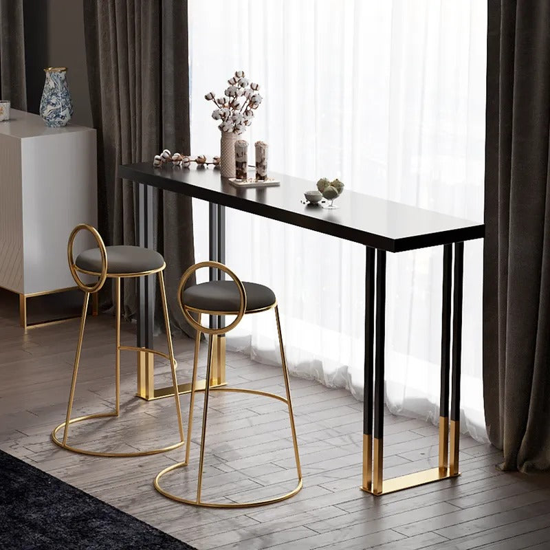 Feigned Living Lounge Drawing Room Counter Breakfast LED Console Table - zeests.com - Best place for furniture, home decor and all you need