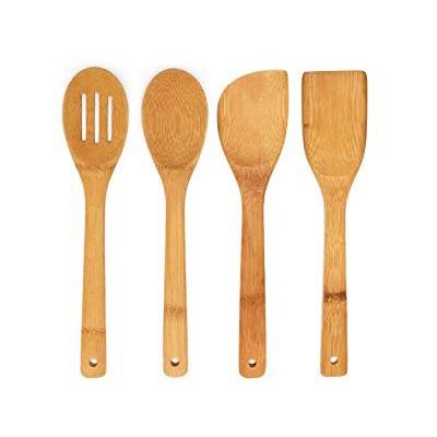 Bamboo Cooking Spoons and Spatulas (4 in 1) - zeests.com - Best place for furniture, home decor and all you need