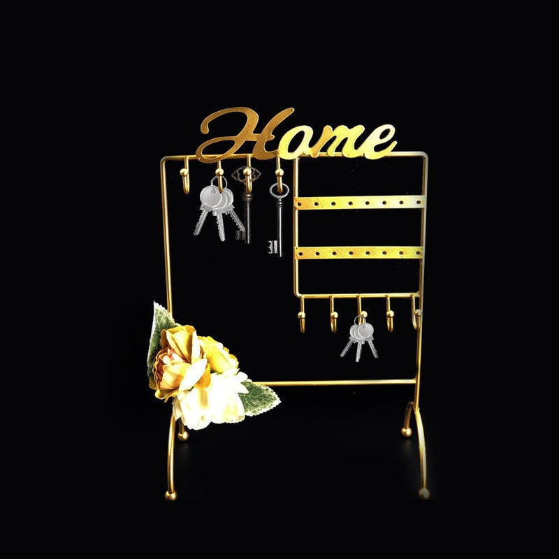 Home Key Holder Golden With Flower - zeests.com - Best place for furniture, home decor and all you need