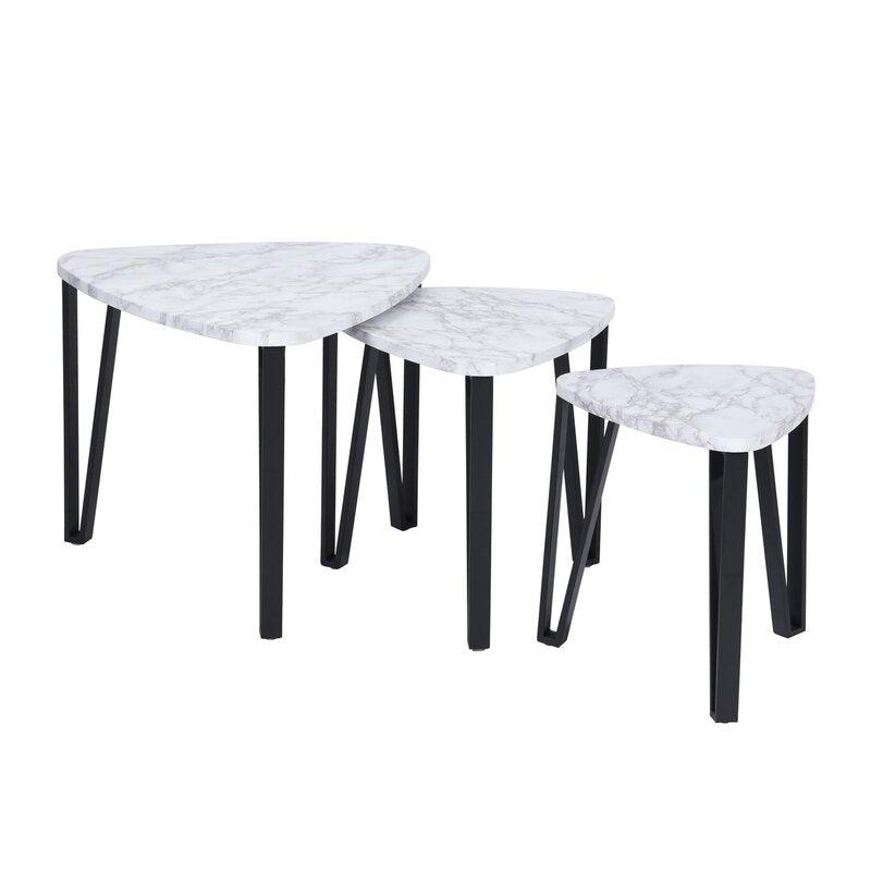 Idiosyncratic nesting tables (marble finish) - zeests.com - Best place for furniture, home decor and all you need