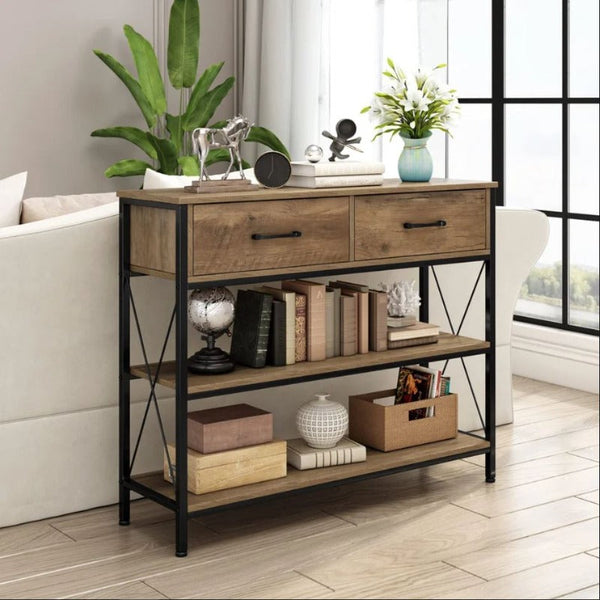 Kedarian Console Living Lounge Bookcase Organizer Table - zeests.com - Best place for furniture, home decor and all you need