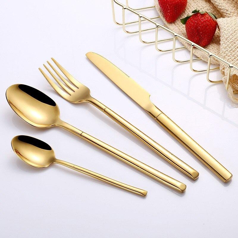 Gold Cutlery Set - zeests.com - Best place for furniture, home decor and all you need