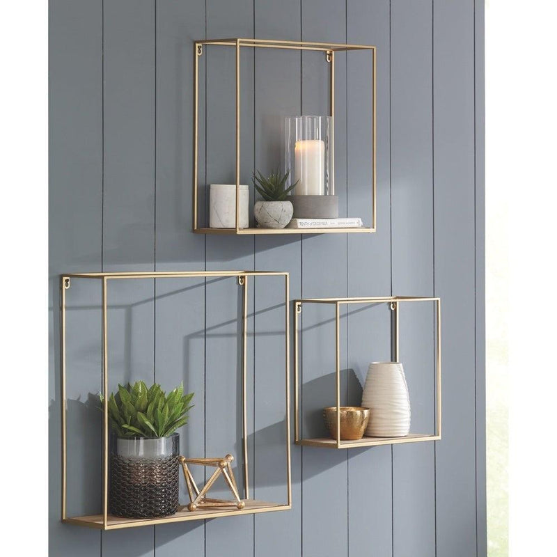 Nested Metal Wall Mounted Square Frames with Shelves - zeests.com - Best place for furniture, home decor and all you need
