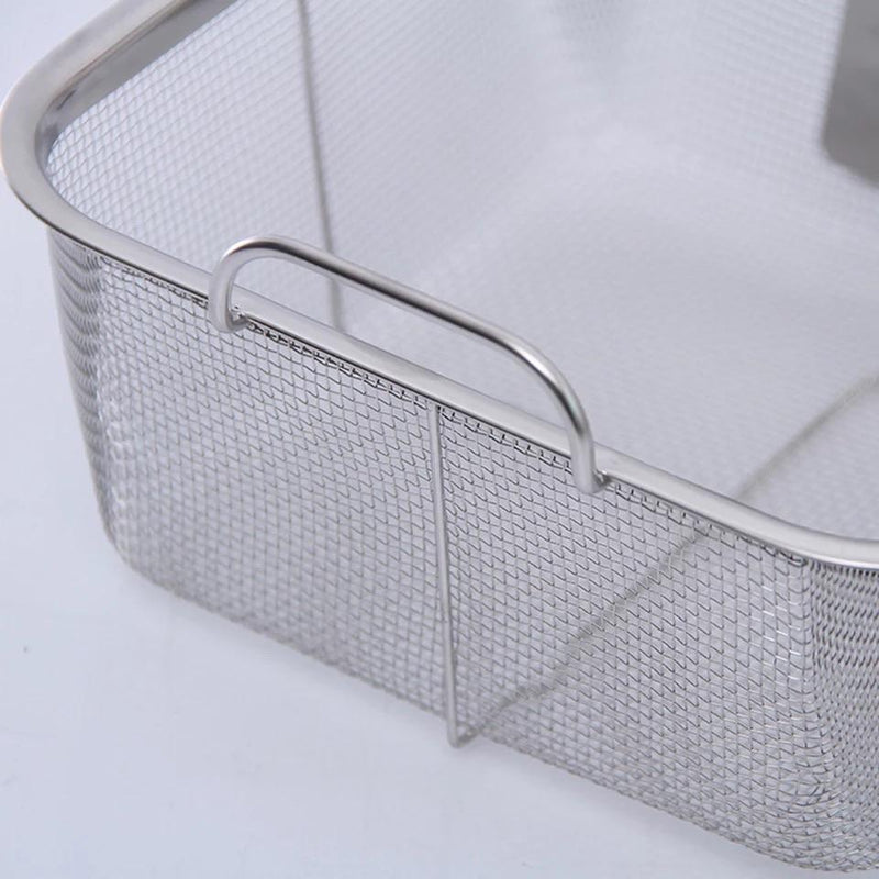 Non Stick Square Kitchen With Handle Oil Strainer Portable Stainless Steel Frying Basket - zeests.com - Best place for furniture, home decor and all you need