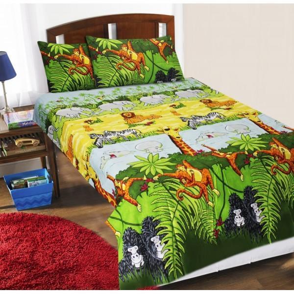Single Kids Bed Sheet Set - Animals - zeests.com - Best place for furniture, home decor and all you need
