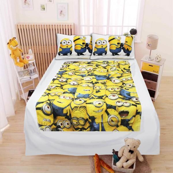 Double Kids Bed Sheet Set - Minions - zeests.com - Best place for furniture, home decor and all you need