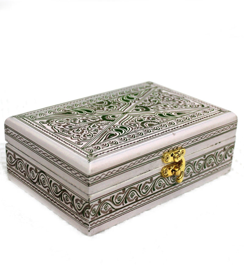 Wooden Hand Made Jewellery Box - Petite - 6" x 4" - zeests.com - Best place for furniture, home decor and all you need