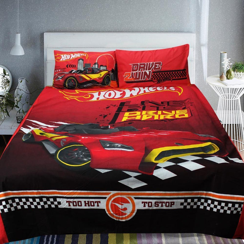 Cotton Quilt Cover Set - 6 pcs -  Hot Wheels - zeests.com - Best place for furniture, home decor and all you need