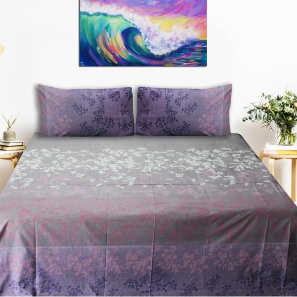 Export Quality Bed Sheet - Multi Color Patterned -qcb5 - zeests.com - Best place for furniture, home decor and all you need