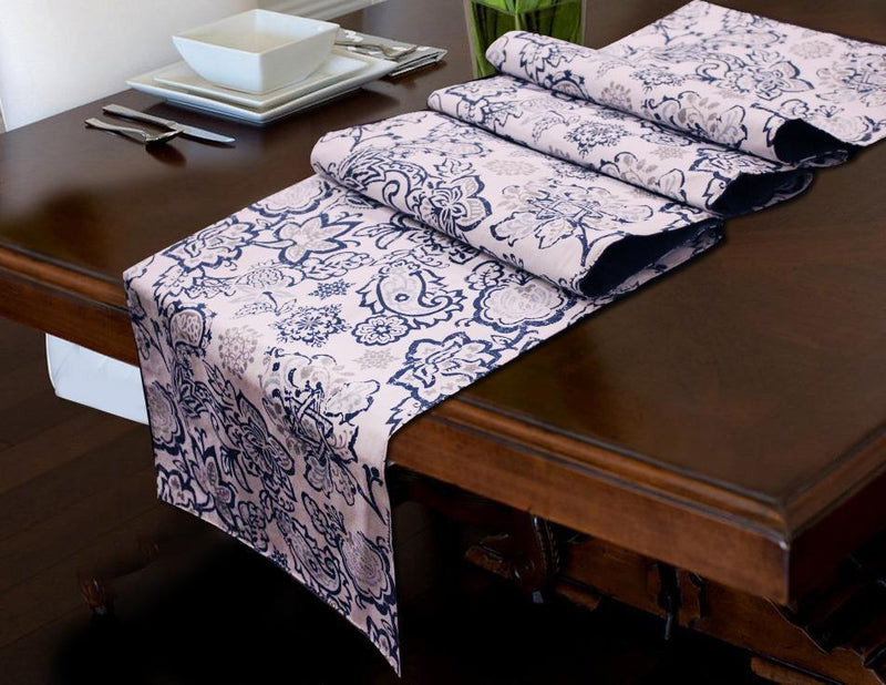 Table Runner - 1 PC Set - Blue Patterned - zeests.com - Best place for furniture, home decor and all you need