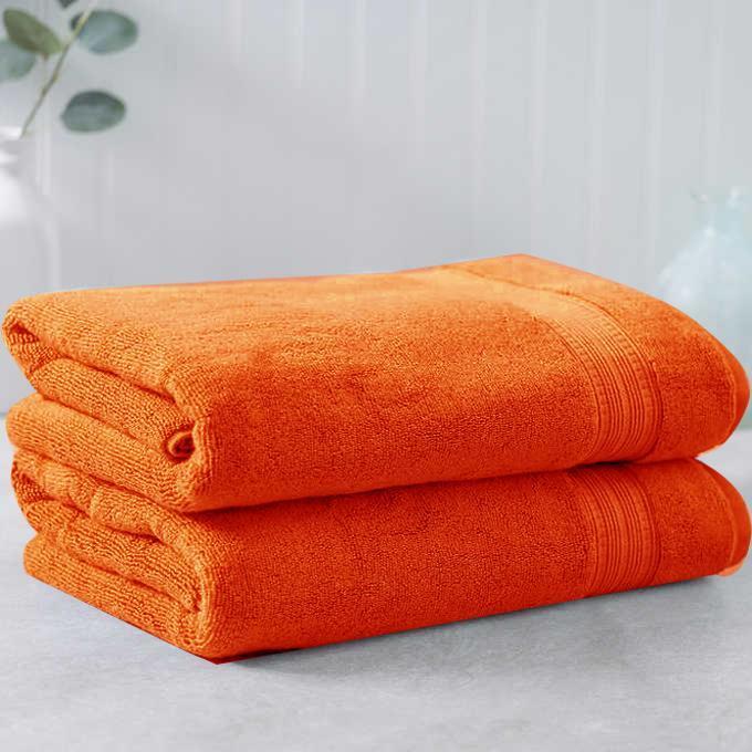 Orange Egyptian Cotton Towel - Pack of 2 - zeests.com - Best place for furniture, home decor and all you need